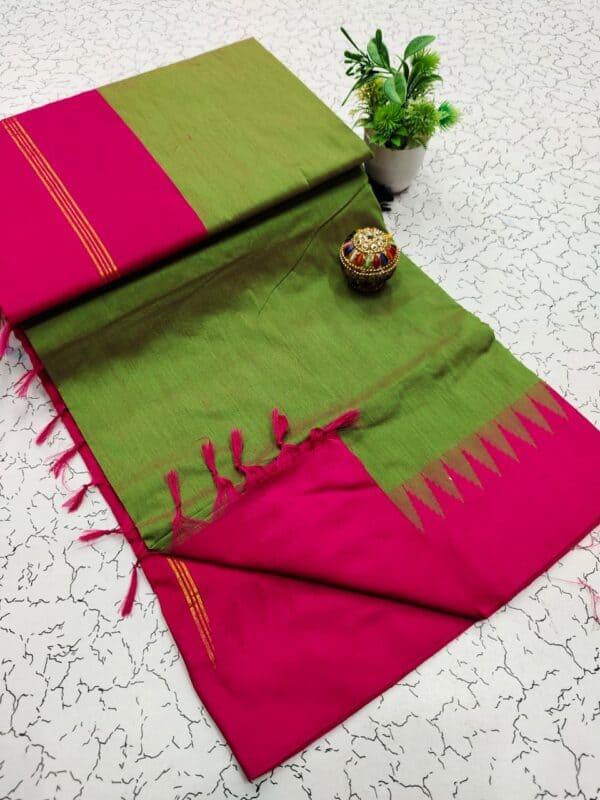 Kalyani cotton plain saree