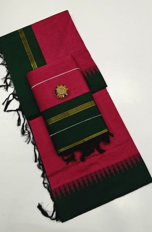Kalyani cotton plain saree