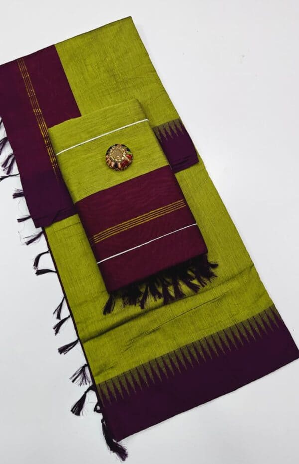 Kalyani cotton plain saree