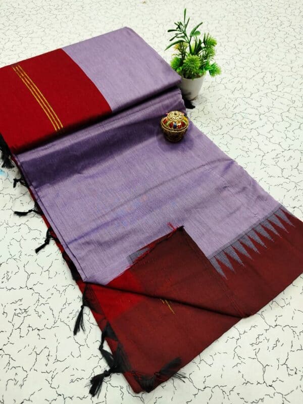 Kalyani cotton plain saree