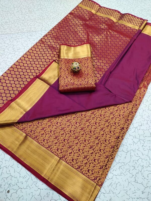 All-Over Self Design Bridal Saree | Premium Wedding Sarees Online