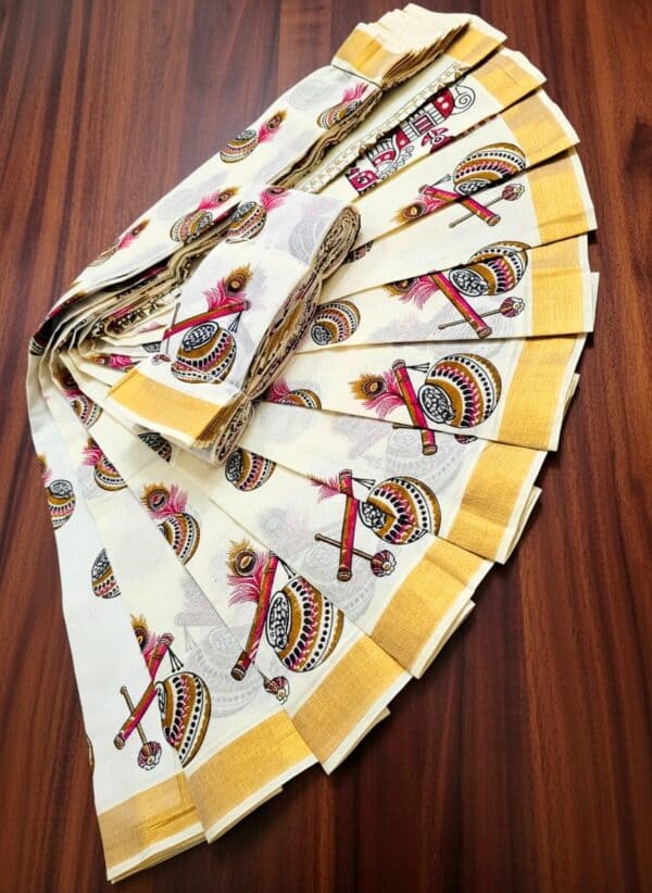 Kerala Cotton Printed Sarees | Beautiful Traditional Printed Work