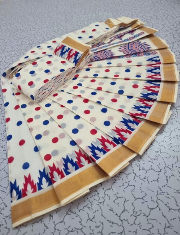 Kerala Cotton Printed Sarees | Beautiful Traditional Printed Work