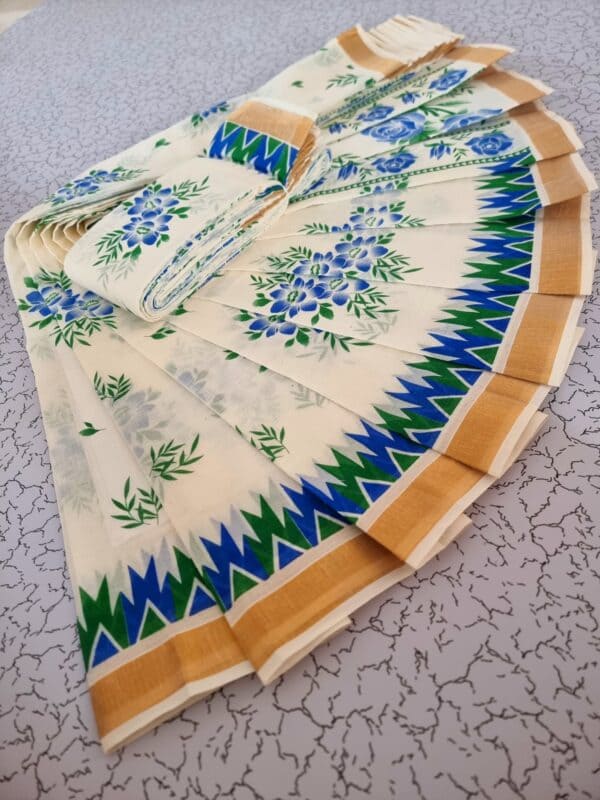 Kerala Cotton Printed Sarees | Beautiful Traditional Printed Work