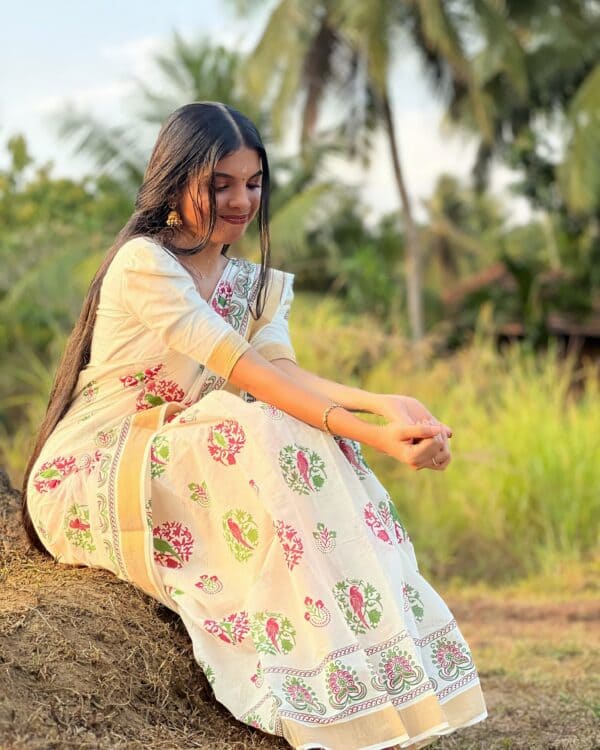 Kerala Cotton Printed Sarees | Beautiful Traditional Printed Work