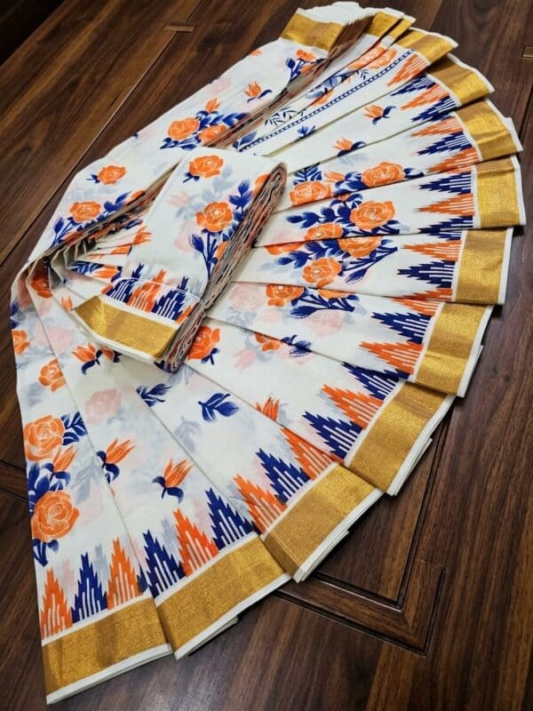Kerala Cotton Printed Sarees | Beautiful Traditional Printed Work