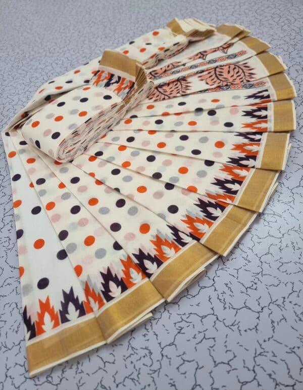 Kerala Cotton Printed Sarees | Beautiful Traditional Printed Work
