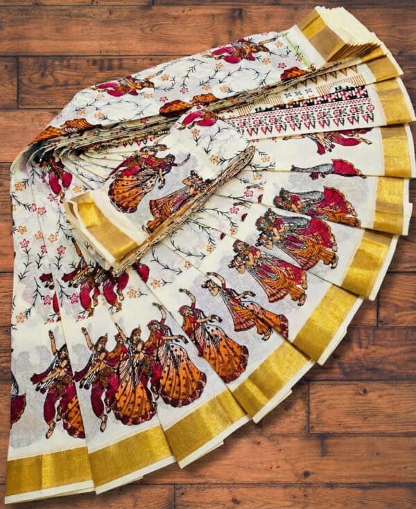 Kerala Cotton Printed Sarees | Beautiful Traditional Printed Work