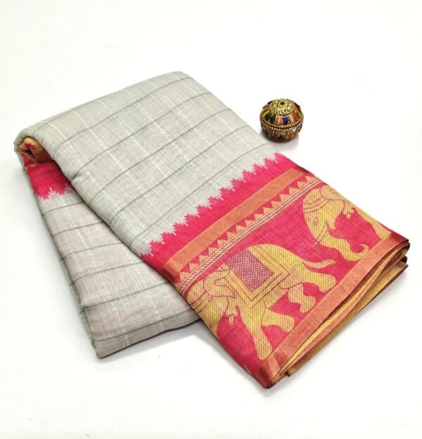 Bentex Linen Cotton Saree | Lightweight & Comfortable Saree Collection