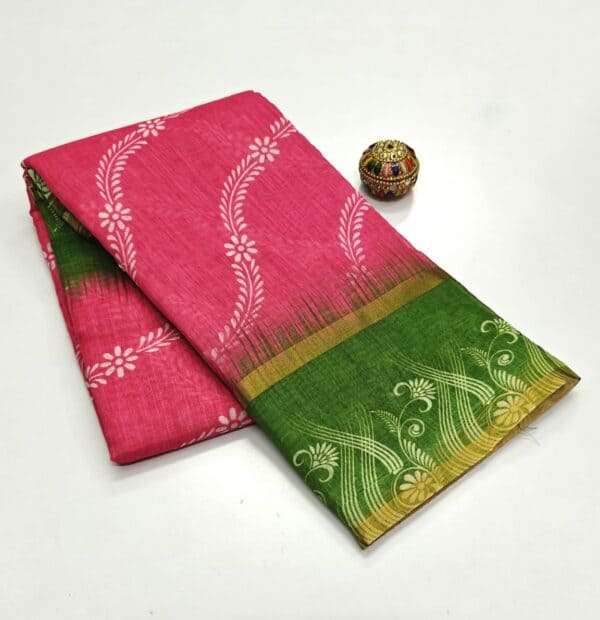 Bentex Linen Cotton Saree | Lightweight & Comfortable Saree Collection
