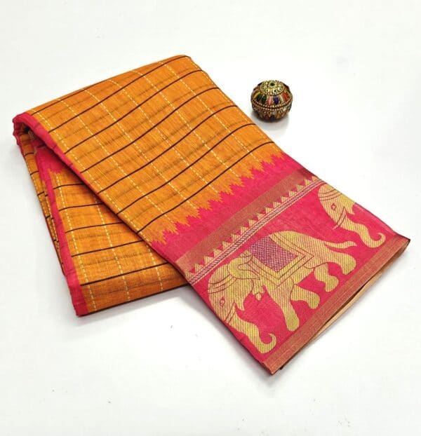 Bentex Linen Cotton Saree | Lightweight & Comfortable Saree Collection