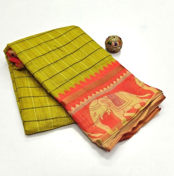Bentex Linen Cotton Saree | Lightweight & Comfortable Saree Collection
