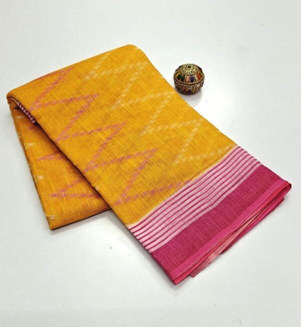 Bentex Linen Cotton Saree | Lightweight & Comfortable Saree Collection