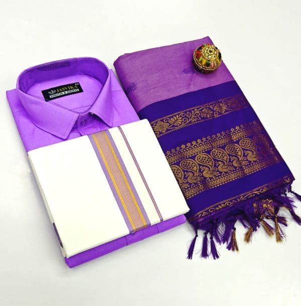 Traditional Kalyani Cotton Couple Combo | Matching Couple Wear Set