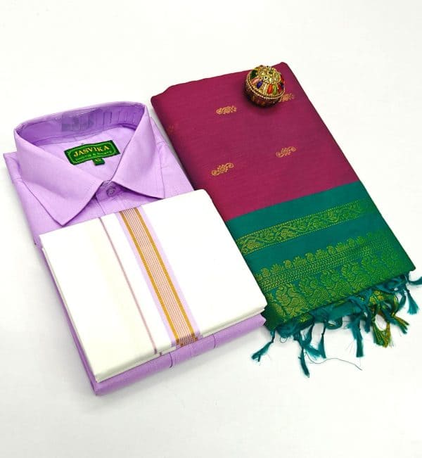 Traditional Kalyani Cotton Couple Combo | Matching Couple Wear Set