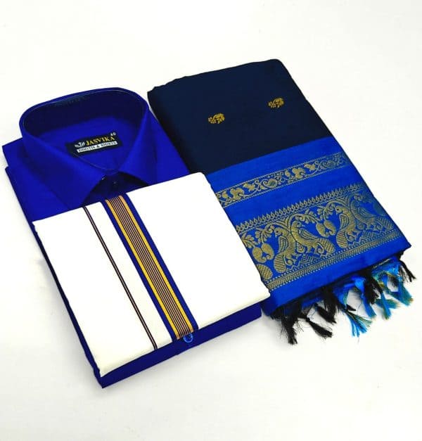 Traditional Kalyani Cotton Couple Combo | Matching Couple Wear Set