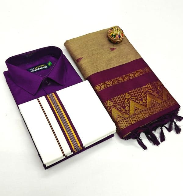 Traditional Kalyani Cotton Couple Combo | Matching Couple Wear Set