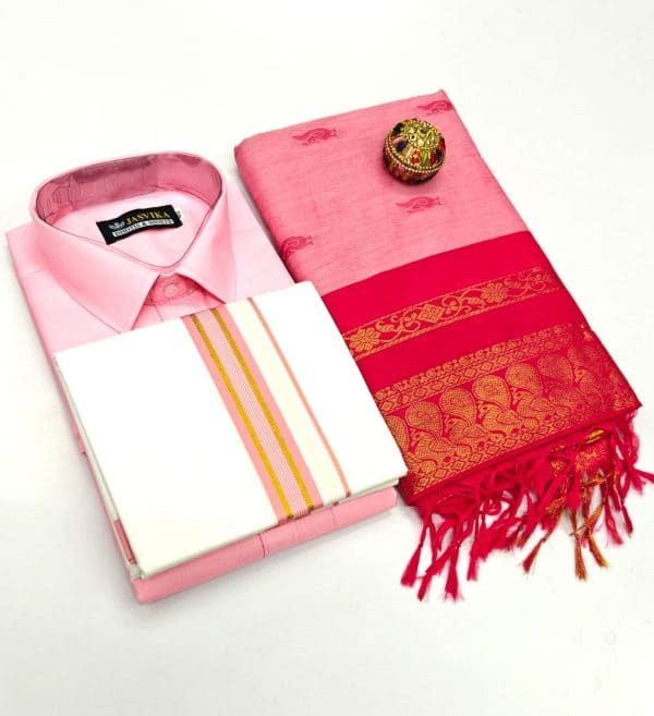 Traditional Kalyani Cotton Couple Combo | Matching Couple Wear Set