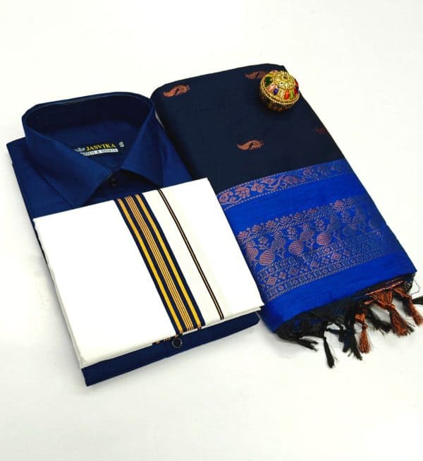 Traditional Kalyani Cotton Couple Combo | Matching Couple Wear Set