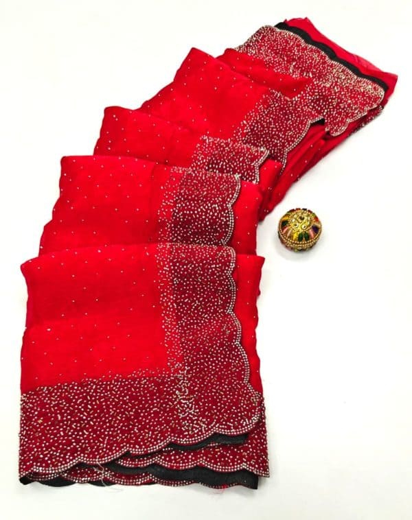Original Fendy Space Silk Stone Work Designer Saree | Premium Designer Sarees