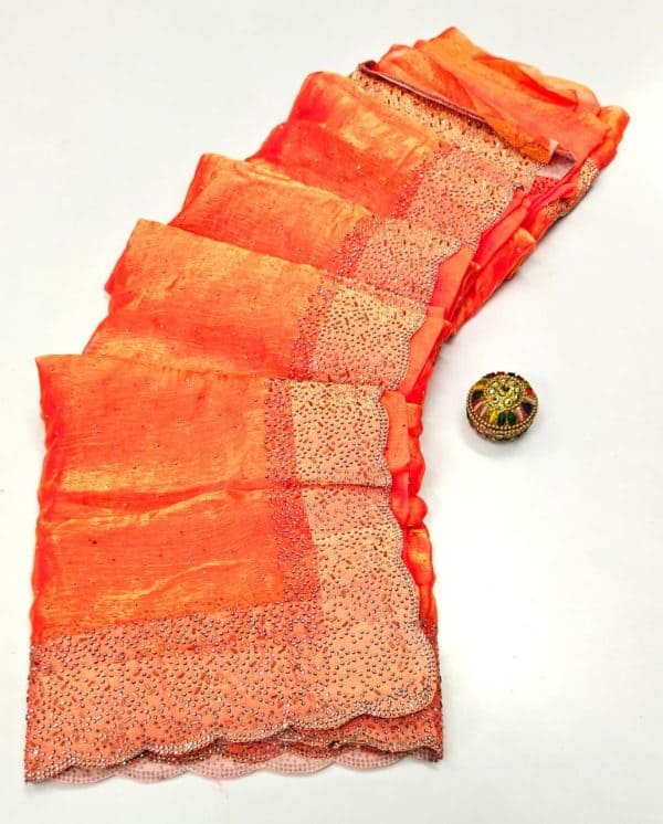 Original Fendy Space Silk Stone Work Designer Saree | Premium Designer Sarees