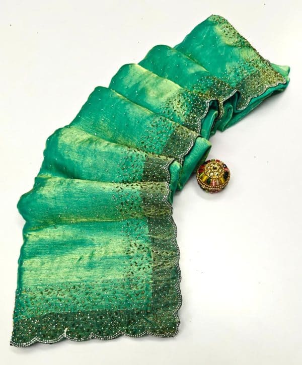 Original Fendy Space Silk Stone Work Designer Saree | Premium Designer Sarees
