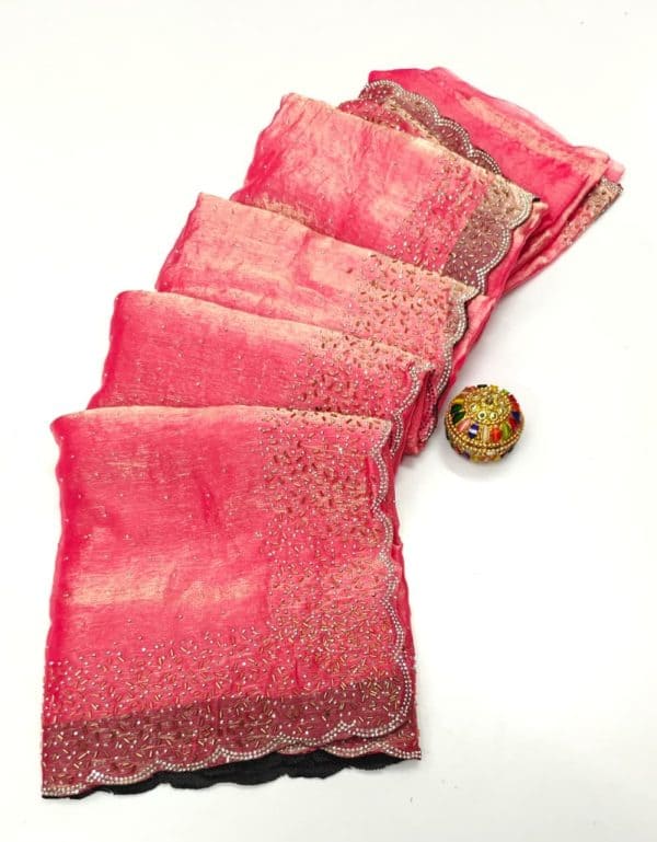 Original Fendy Space Silk Stone Work Designer Saree | Premium Designer Sarees