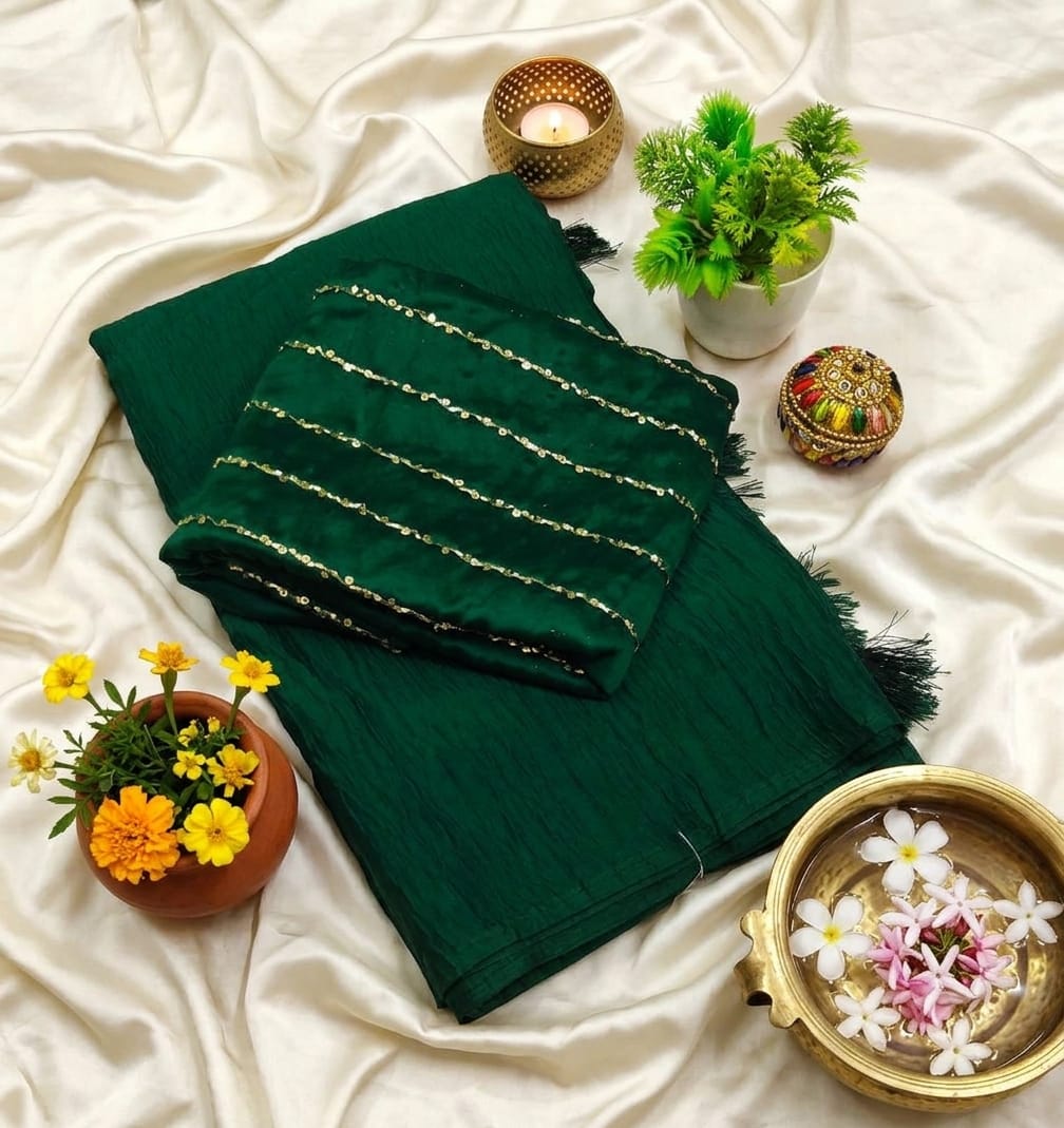 Elite Star Georgette Fancy Saree with Floral Zari Embroidery | Party Wear Saree