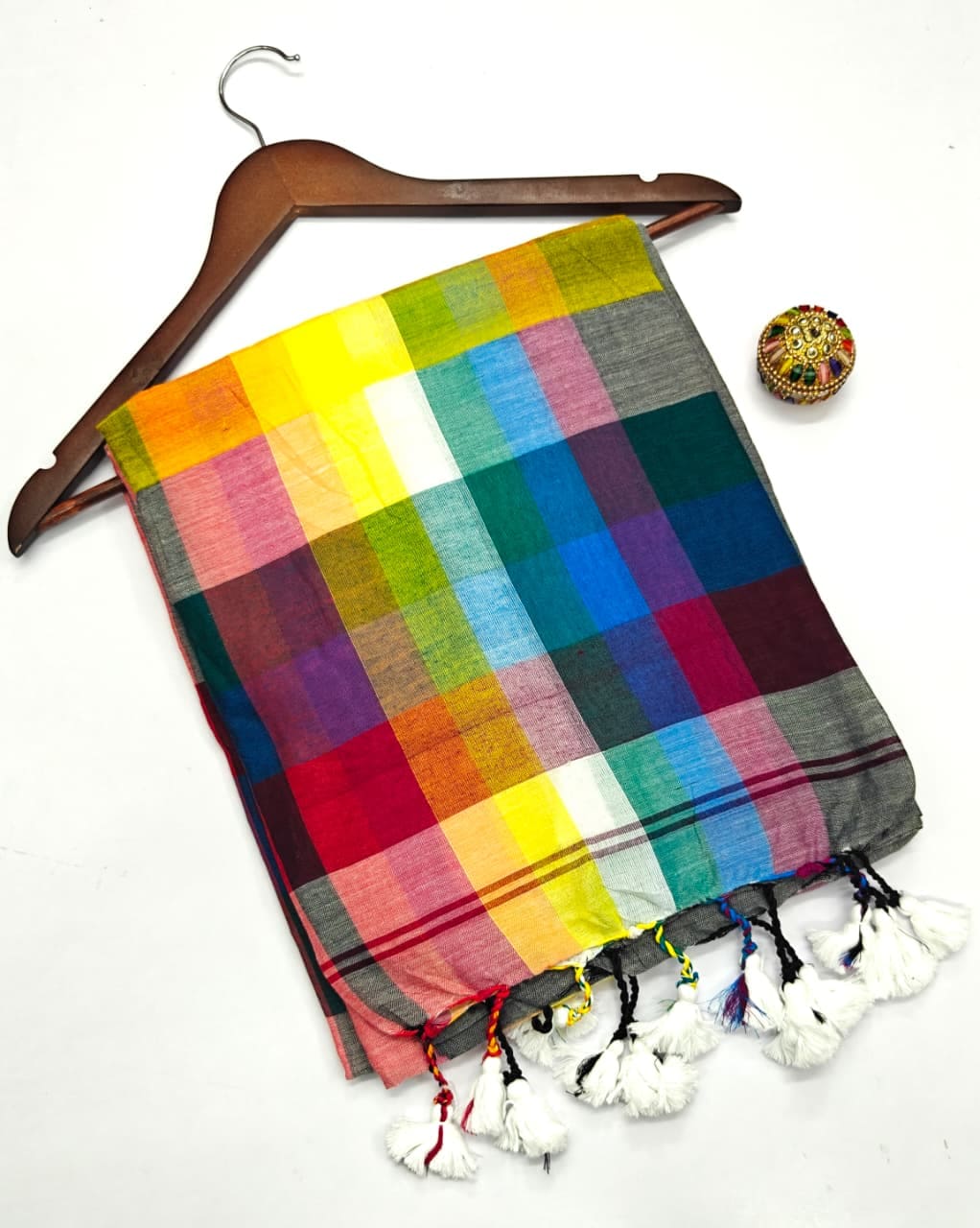 🌹 PURE KADHI COTTON Rainbow SAREES🌈🌈🌥️🌈