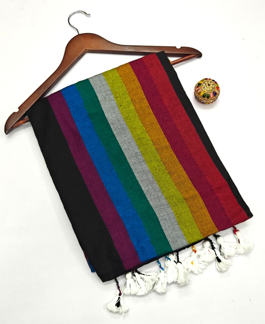 🌹 PURE KADHI COTTON Rainbow SAREES🌈🌈🌥️🌈