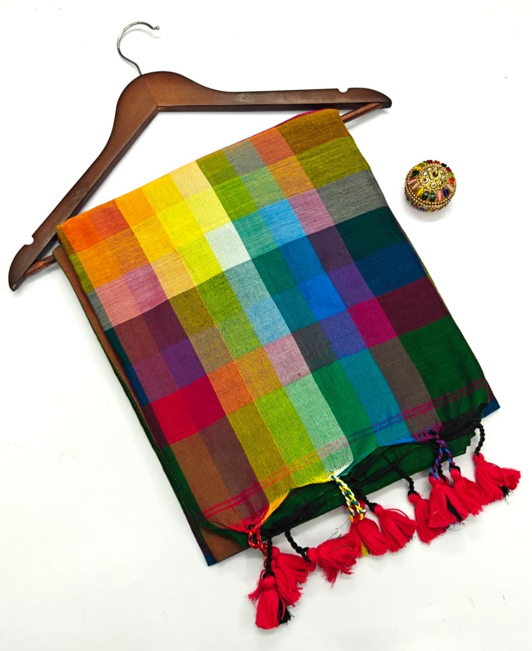 🌹 PURE KADHI COTTON Rainbow SAREES🌈🌈🌥️🌈