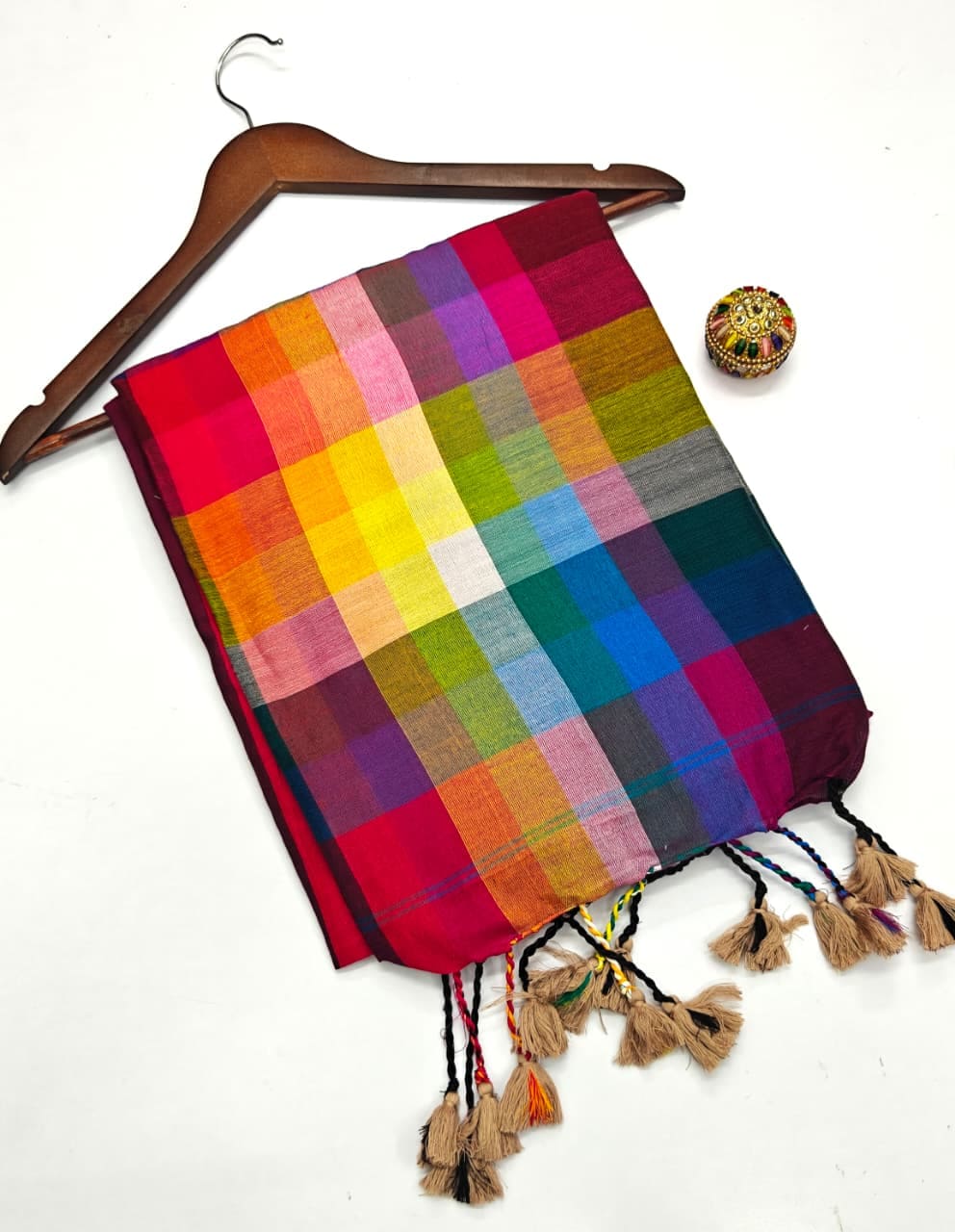 🌹 PURE KADHI COTTON Rainbow SAREES🌈🌈🌥️🌈