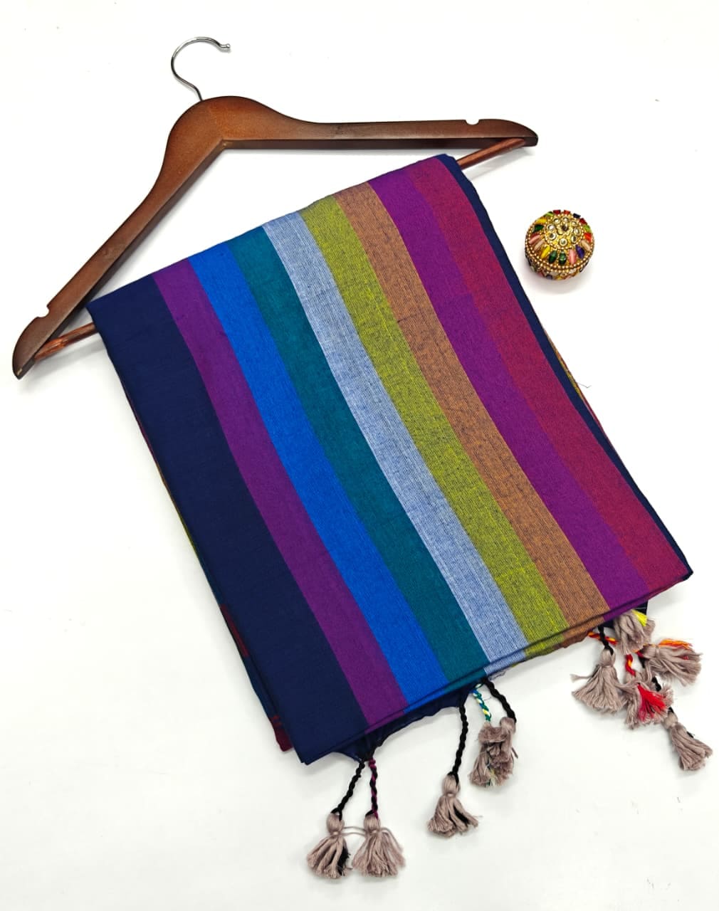 🌹 PURE KADHI COTTON Rainbow SAREES🌈🌈🌥️🌈