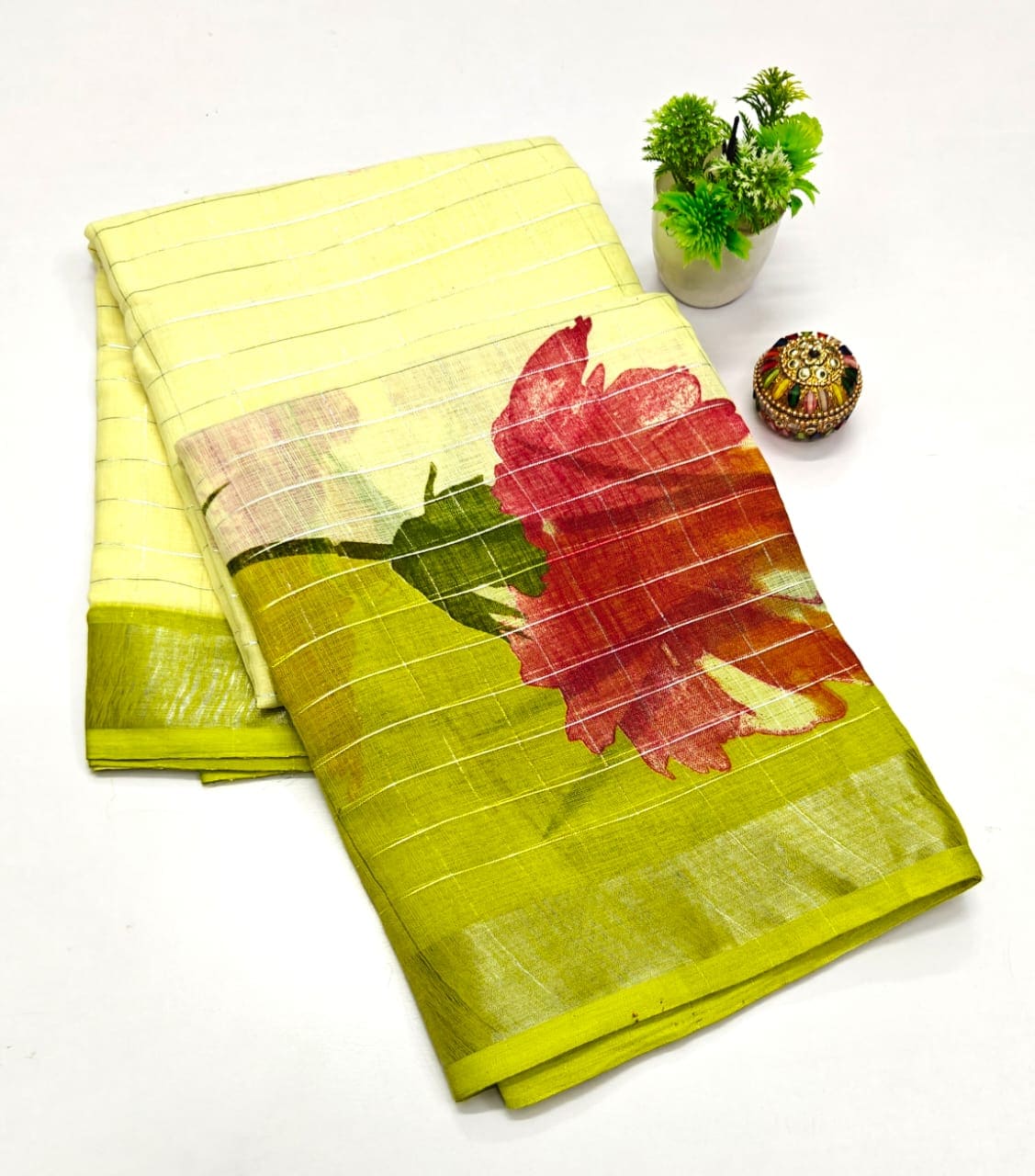 Linen Cotton Saree -Eswari Textiles