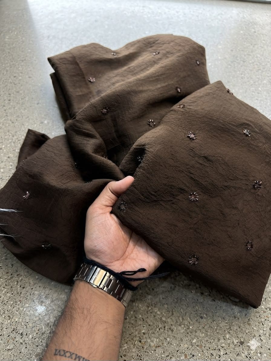 Fancy saree coffe Brown Sarees -Eswari Textiles
