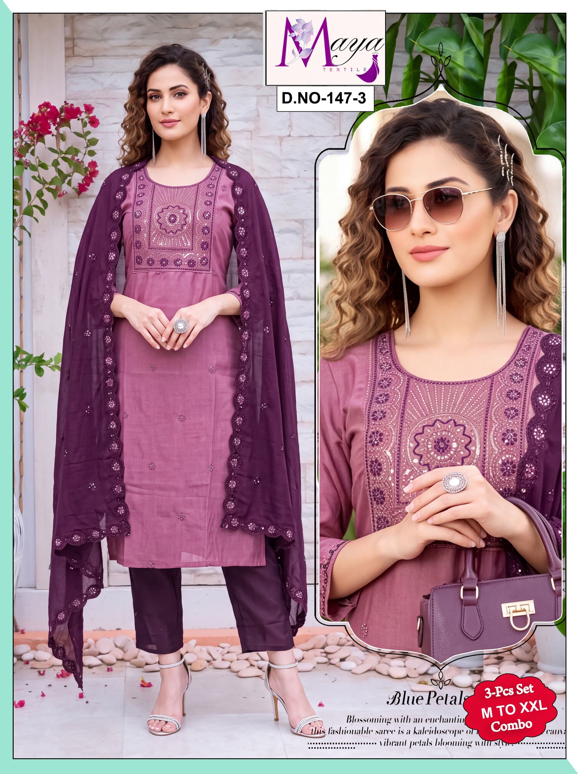 Ready-Made Vichitra Silk Chudi | Eswari Textiles