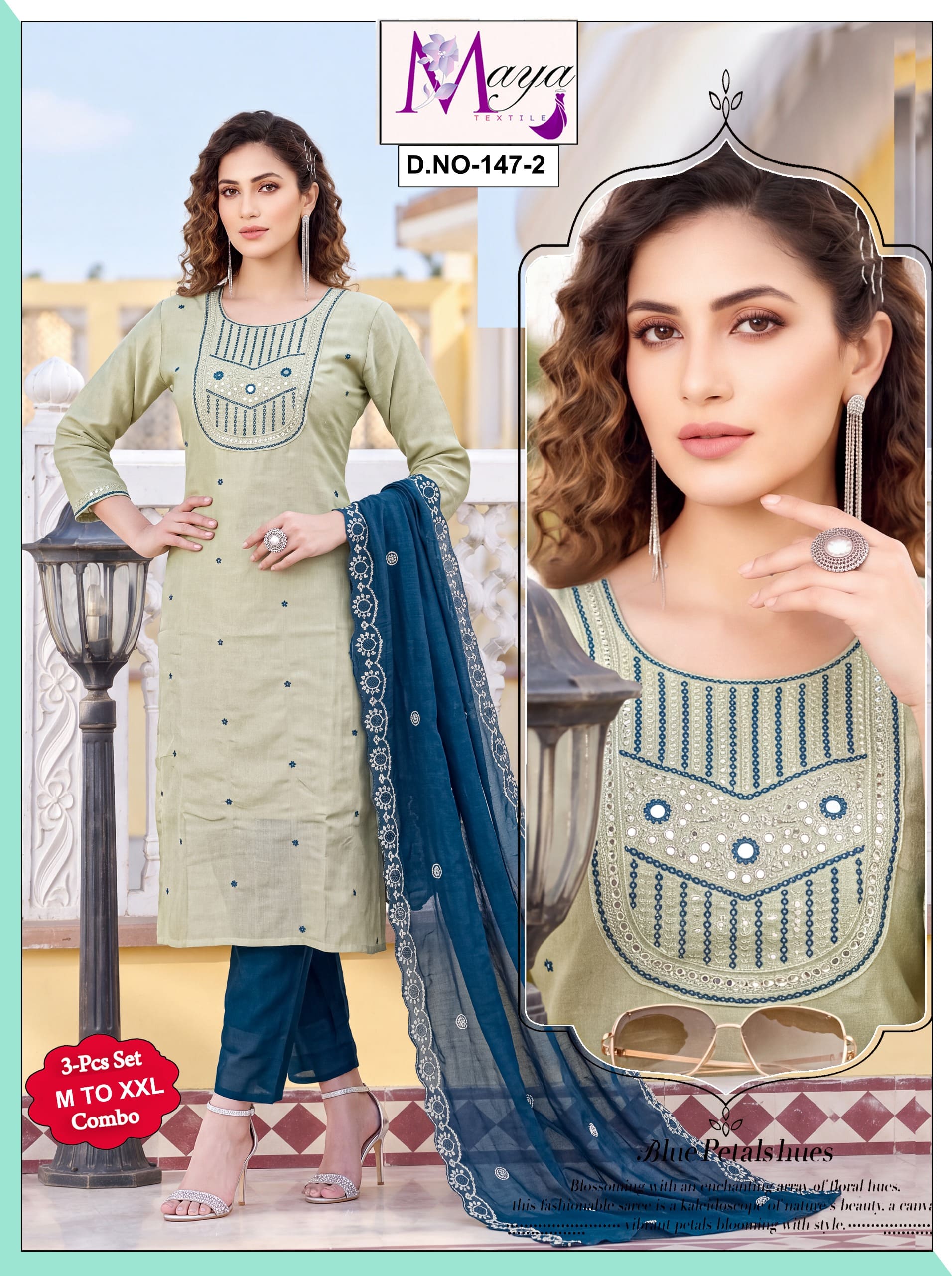 Ready-Made Vichitra Silk Chudi | Eswari Textiles