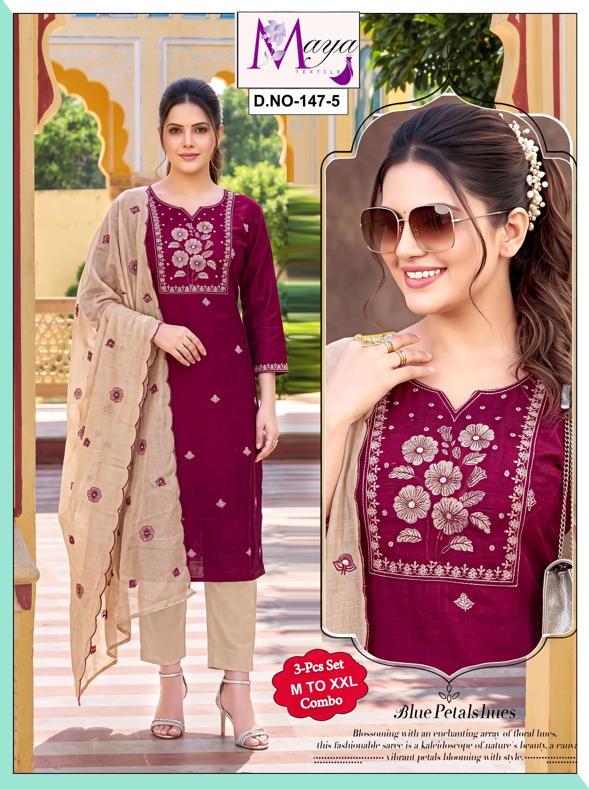 Ready-Made Vichitra Silk Chudi | Eswari Textiles
