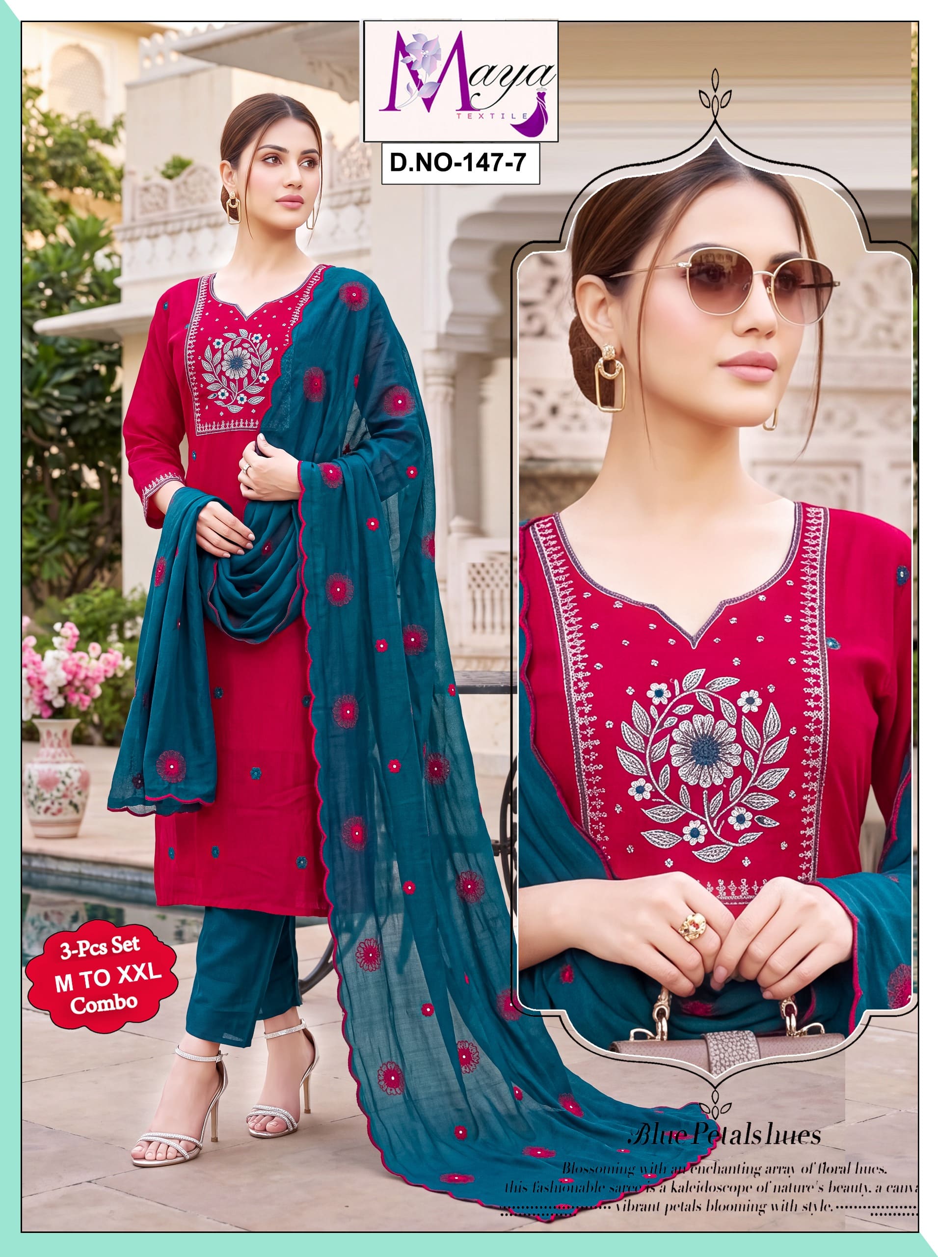 Ready-Made Vichitra Silk Chudi | Eswari Textiles