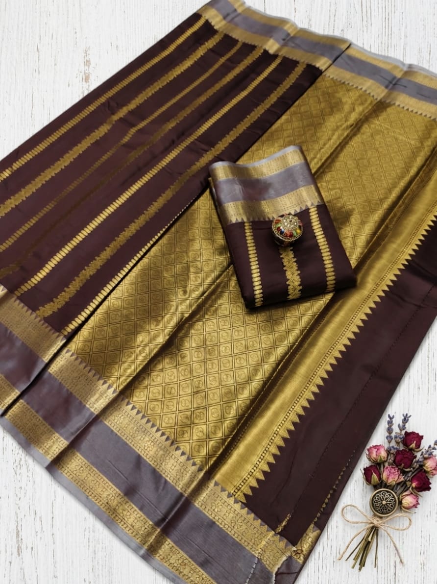 semi katan banrasi  silk  sarees