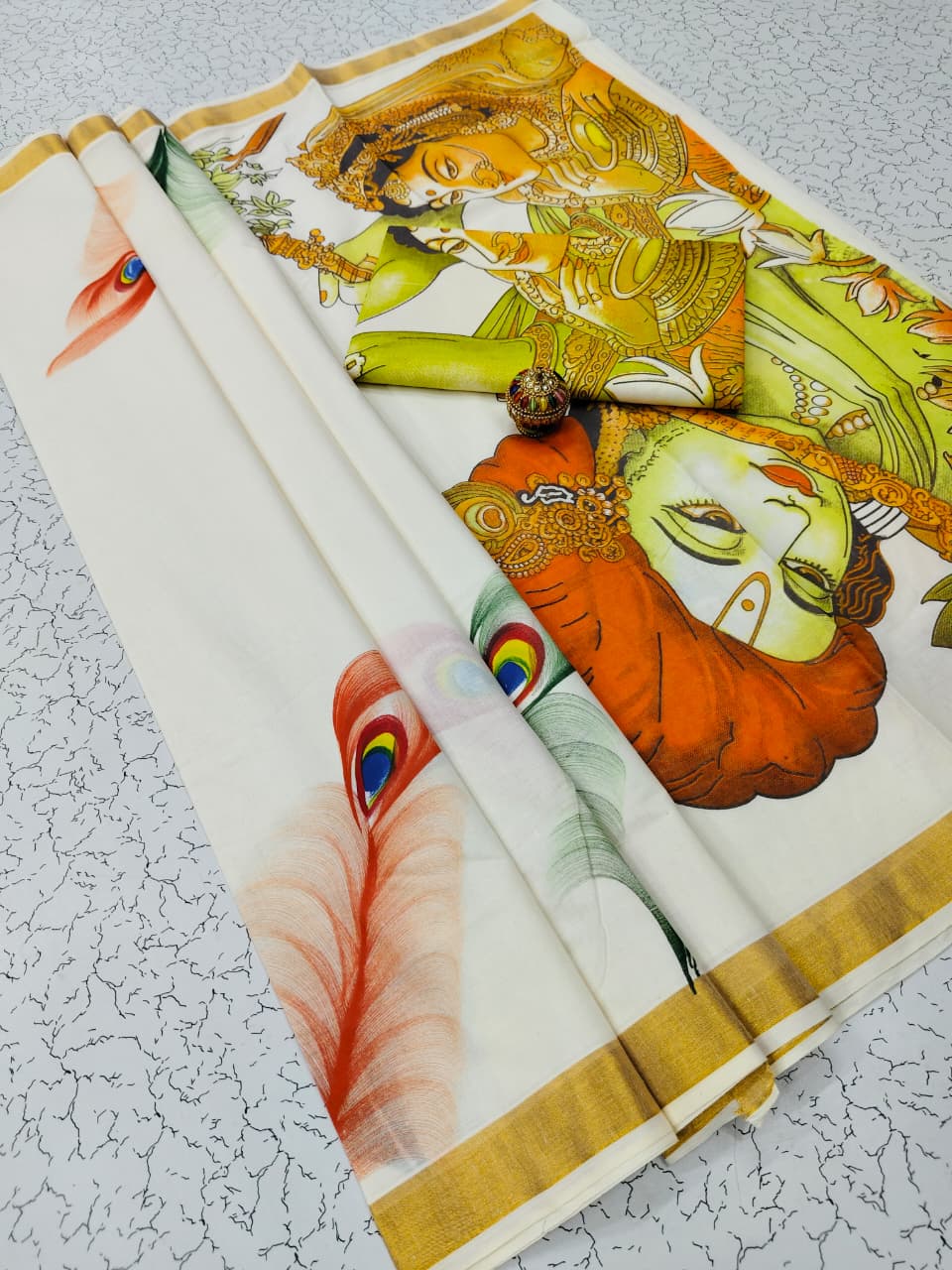 KERALA HAND PRINTED SAREES
